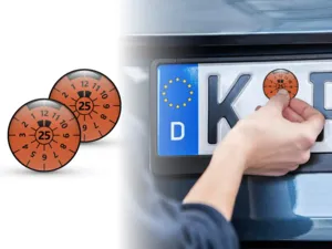 TUV Aufkleber Silikon Registrierung Plakette 2025